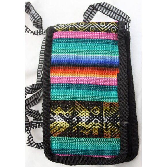 Peruvian Passport Pouch Wallet Phone Padded Native Textile Lanyard Llama Woman - Picture 3 of 5